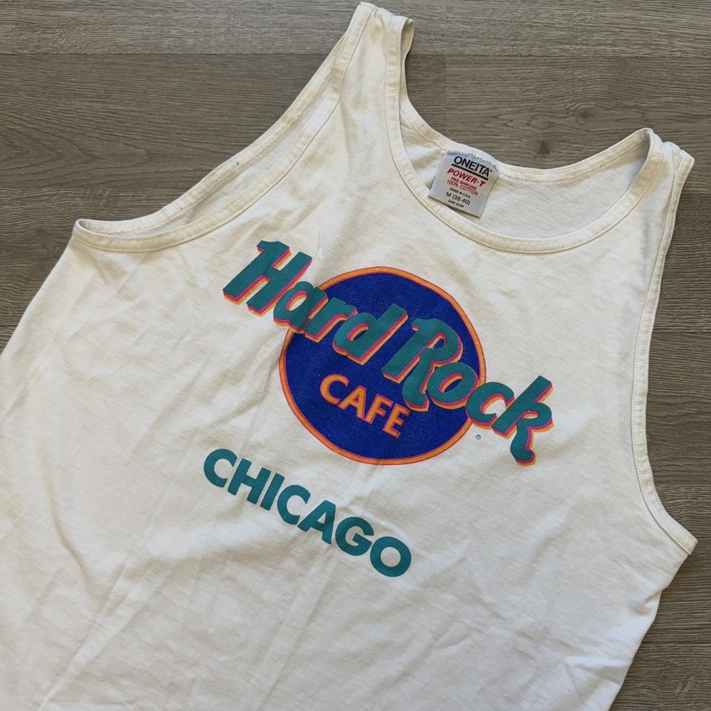 Vintage Hard Rock Cafe Chicago‎ Tank Mens Medium Made In USA